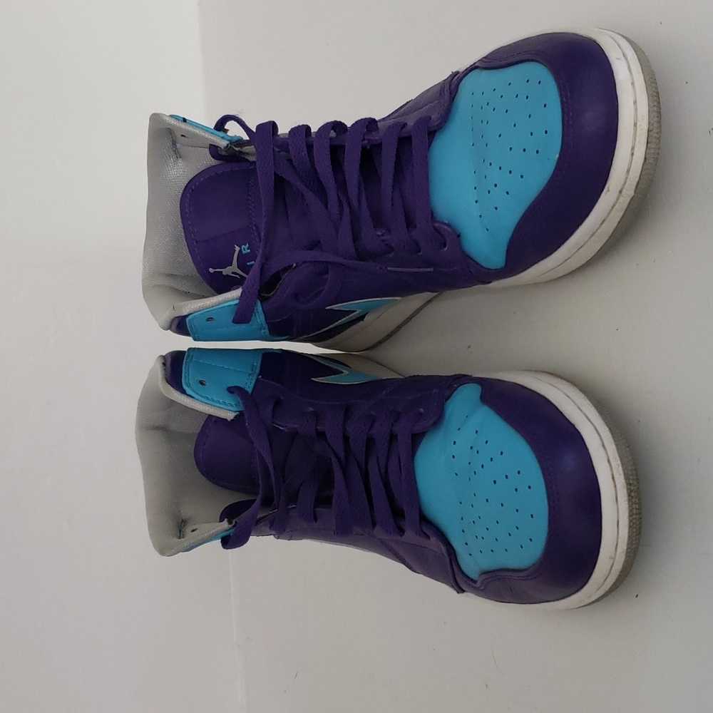 Nike Air Jordan 1 Mid Men's Basketball Shoes Shoe Blue Purple Size Mens 11